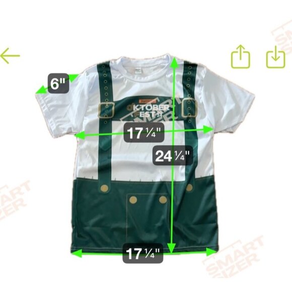 Jägermeister Oktoberfest T-Shirt 2022 Bavarian Lederhosen Sm Green White Costume - Picture 7 of 7